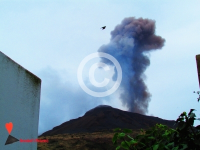 Esplosione del vulcano Stromboli 7 Marzo 2018.