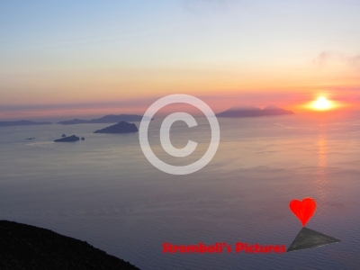 Sunset on the Aeolian Islands.